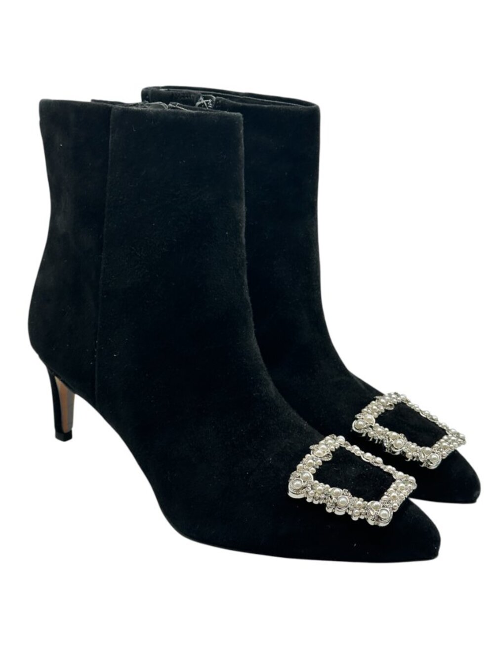 Sam Edelman Ulissa Luster Black Suede Bootie 7.5 - Picture 5 of 13